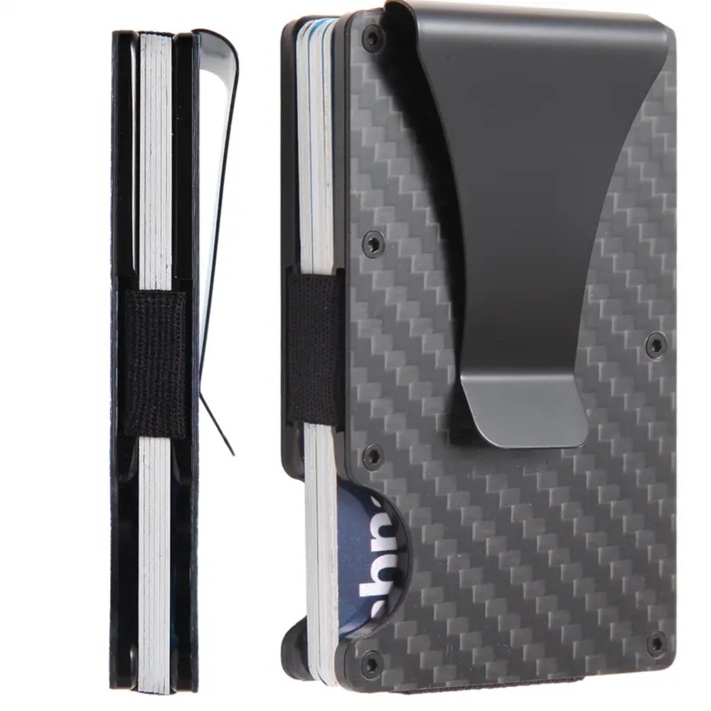 Minimalist Black Slim Carbon Fiber Wallet